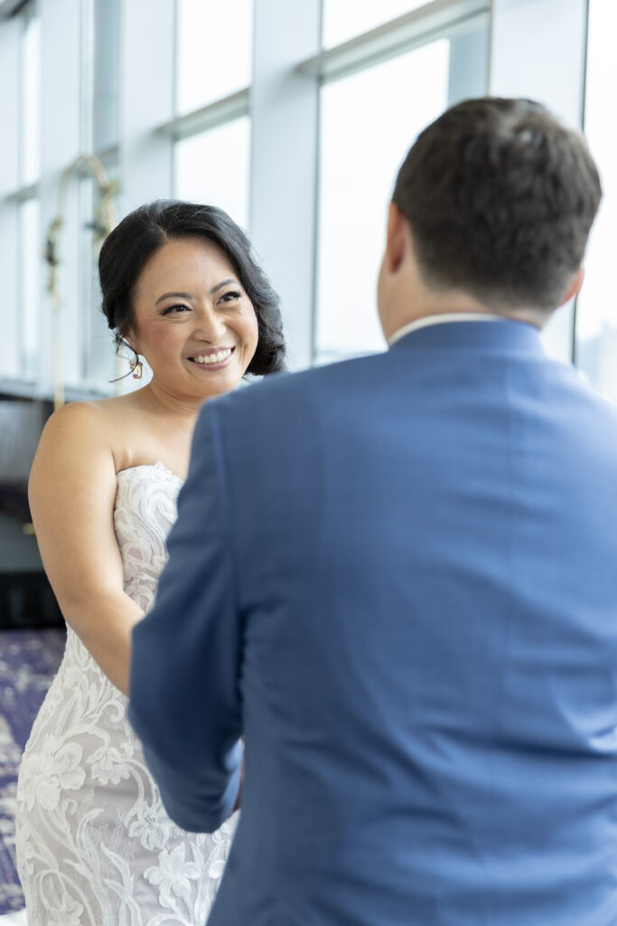 Bride and groom at Detroit wedding venue