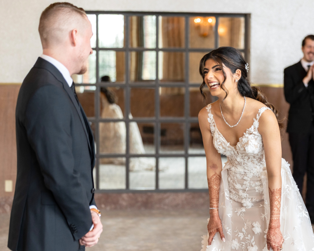 Bride and Groom at Plymouth wedding venue Saint John's Resort